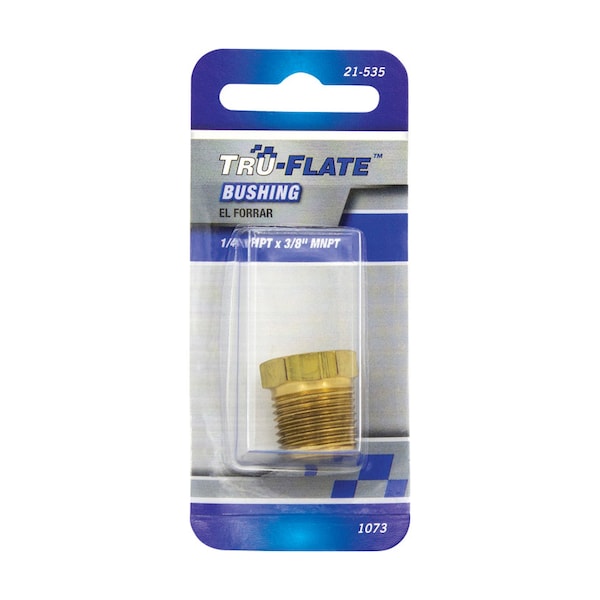 Plews-Edelmann Tru-Flate Brass Bushing 1/4 in. 3/8 in. 1 pc 21-535 - main
